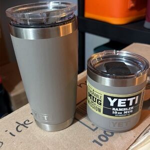 Yeti Tan Rambler Tumbler and 10oz Mug Set